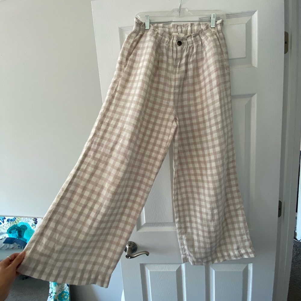 Lou Grey checkered pattern Flare-Bottom Pants